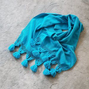 Large, Vibrant Turquoise Blue Wrap